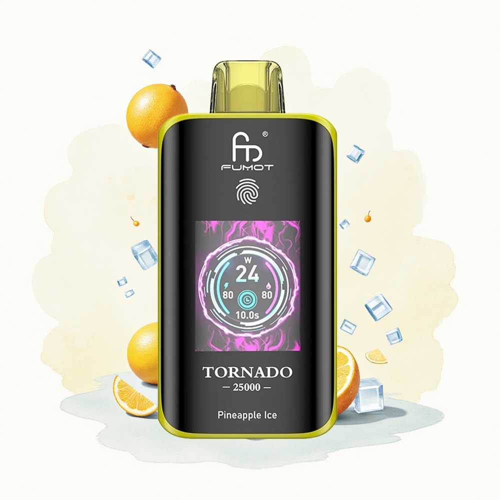 Fumot Tornado 25000 - Pineapple Ice: Exotick&aacute; sviežosť pre milovn&iacute;kov vapovania